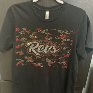 Top Gun Revelation Bella Canvas T-shirt  Size Medium Raleigh Rhinestones